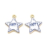 Printed Brass Pendants KK-CBA42CA-08G-03-1