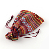 Ethnic Style Cloth Packing Pouches Drawstring Bags X-ABAG-R006-10x14-01G-3