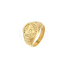 Stainless Steel Gold Plated Ring with Eye HR8975-2-1