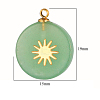 Natural Green Aventurine Pendants FIND-PW0015-02B-05-1