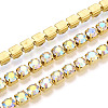 Brass Rhinestone Strass Chains CHC-T001-SS24-02G-1
