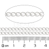 Anti-Tarnish Rhodium Plated 925 Sterling Silver Curb Chains STER-E072-01P-02-2