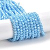Electroplate Opaque Glass Beads Strands LS-EGLA-A035-P4mm-A08-1