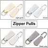 BENECREAT 16Pcs 8 Styles Zinc Alloy Zipper Slider FIND-BC0001-62-4