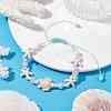 Starfish & Turtle Dyed Natural Malaysia Jade & Synthetic Turquoise Braided Bead Bracelet BJEW-JB09950-1