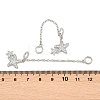Double Starfish Brass Micro Pave Clear Cubic Zirconia Safety Chains KK-H257-06P-3