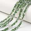 Electroplate Transparent Glass Beads Strands EGLA-A034-T6mm-M17-1