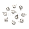201 Stainless Steel Rhinestone Charms STAS-S068-04-1