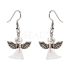 Lovely Wedding Dress Angel Dangle Earrings EJEW-JE00521-09-1