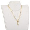 Snake Brass Pendant Necklaces NJEW-JN03009-02-5