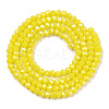 Electroplate Glass Beads Strands EGLA-A034-P2mm-B03-2