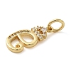 Brass Micro Pave Cubic Zirconia Pendants KK-M273-01G-E-2