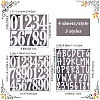 CRASPIRE 12 Sheets 3 Styles PVC Letter Number Adhesive Decorative Stickers DIY-CP0008-59B-3