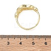 Adjustable Brass & Clear Cubic Zirconia Finger Rings with Interwoven Design CU-CBA7E55-06G-5