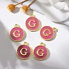 Golden Plated Alloy Enamel Charms ENAM-S118-08G-5