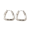 Non-Tarnish 304 Stainless Steel Trapezoid Hoop Earrings for Women EJEW-P202-05P-1