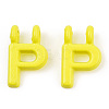 Rack Plating Spray Painted Alloy 2-Loop Link Pendants PALLOY-N176-01P-2