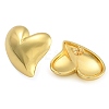 Brass Heart Stud Earrings EJEW-K293-23G-2