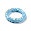 Spray Painted Alloy Spring Gate Rings PALLOY-K257-10-4