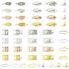 16Sets 16 Styles 304 Stainless Steel Box Clasps STAS-YW0003-04-1