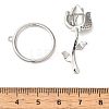 Brass Micro Pave Cubic Zirconia Toggle Clasps KK-N254-85P-4