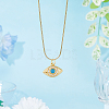 10Pcs 5 Style Eye Brass Micro Pave Cubic Zirconia Charms KK-DC0003-49-4