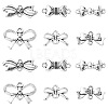 60Pcs 6 Styles Tibetan Style Alloy Connector Charms FIND-CJ0002-21-1