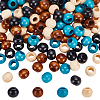 4 Colors Wood Large Hole Beads WOOD-FG0001-52-1