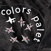 Star Alloy Rhinestone Cabochons MRMJ-WH0075-114-12-1