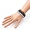 Natural Mixed Stone Chip Beaded Stretch Bracelets for Girl Women BJEW-JB06647-6