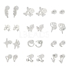 2 Pairs Alloy Stud Earrings for Women EJEW-FS0001-27G-2