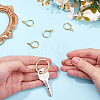 5Pcs Brass Keychain Clasp Findings KK-HS0001-09-4