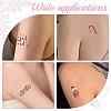 Gorgecraft 9Pcs 9 Style Christmas Theme Pattern Removable Temporary Water Proof Tattoos Paper Stickers AJEW-GF0007-32-5