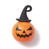 Halloween theme Wood with Alloy Pendant PALLOY-JF02657-02-1