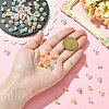 100Pcs Transparent Acrylic Flower Charms PALLOY-CJ00183-4