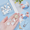 18Pcs 2 Styles Rack Plating Brass Glue-on Flat Pad Bails KK-AR0001-80C-3
