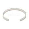 Stainless Steel Open Cuff Bangles for Women BJEW-G708-01A-P-3