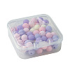 70Pcs Rubberized Style Acrylic Beads MACR-FS0001-71C-6