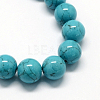 Dyed Synthetic Turquoise Gemstone Bead Strands TURQ-R032-8mm-XSS09-2