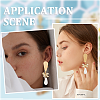 10Pcs 304 Stainless Steel Stud Earring Findings STAS-SP0001-88B-G-4