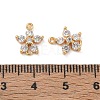 SHEGRACE Brass Pave Clear Cubic Zirconia Connector Charms XGRQ7H338-954G-3