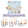 Alloy Enamel Meteor &   Rainbow & Unicorn Pendant Locking Stitch Markers HJEW-AB00050-2