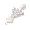 Shell Pearl Beaded Christmas Tree Big Pendants PALLOY-TA00169-4