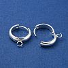 201 Stainless Steel Huggie Hoop Earring Findings STAS-P283-01W-S-2