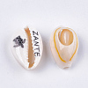 Printed Cowrie Shell Beads SHEL-S276-12C-2