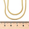 304 Stainless Steel Flat Snake Chain Double Chain Necklaces NJEW-Q039-01G-5