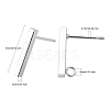 304 Stainless Steel Stud Earring Findings LS-STAS-G224-21S-02-3