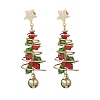 Brass Imitation Austrian Crystal Dangle Stud Earrings EJEW-TA00737-2