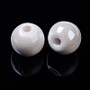 Glazed Porcelain Round Beads PORC-S489-10mm-01-2