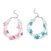 2Pcs Synthetic Turquoise & Glass Seed Beads Multi-strand Bracelets for Women BJEW-JB12974-2
